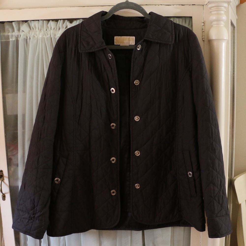 Black Quilted Michael Kors Jacket